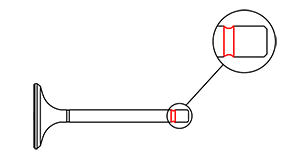 Grinding of valve lock groove